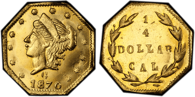 1870 Gold Quarter - BG-763