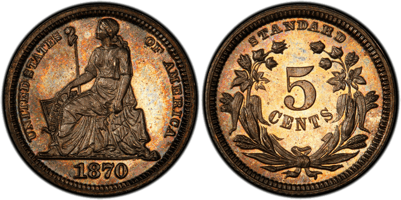 1870 Proof Half Dime Pattern - J-810