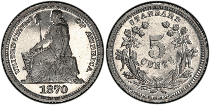 1870 Proof Half Dime Pattern - J-813