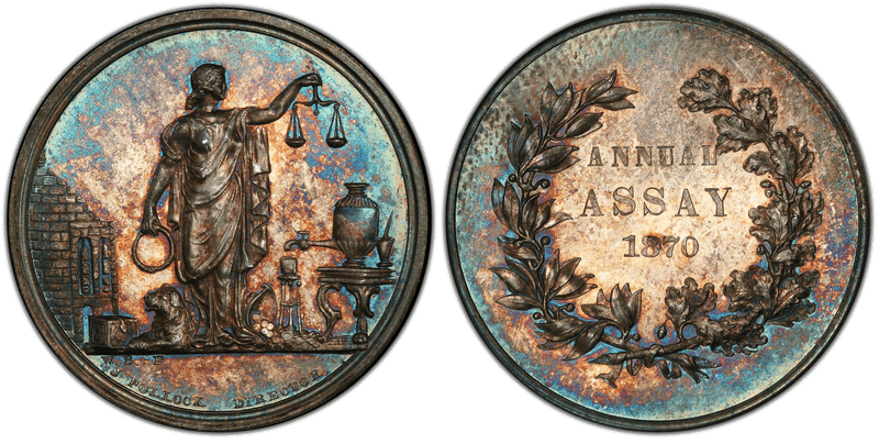 1870 Assay Commission Medal - JK-AC-8, Silver, Standing Moneta