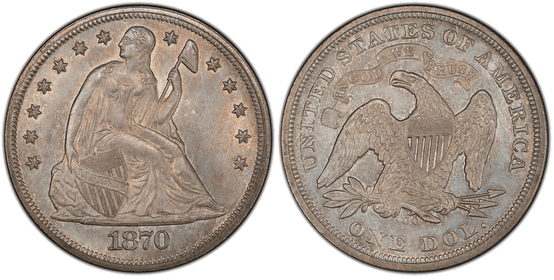 1870 (CC) Seated Liberty Dollar