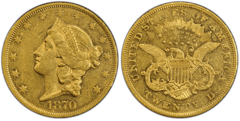 1870 Liberty Head Double Eagle