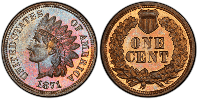 1871 Indian Head Cent Base