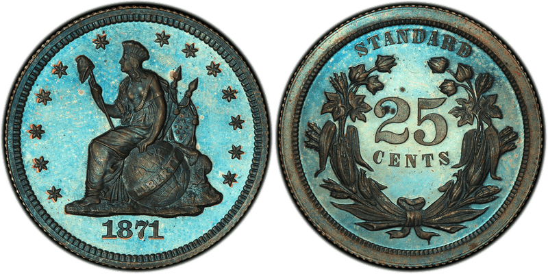 1871 Proof Quarter Pattern - J-1097