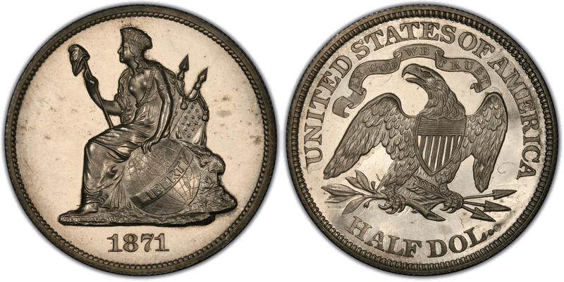 1871 Proof Half Dollar Pattern - J-1108