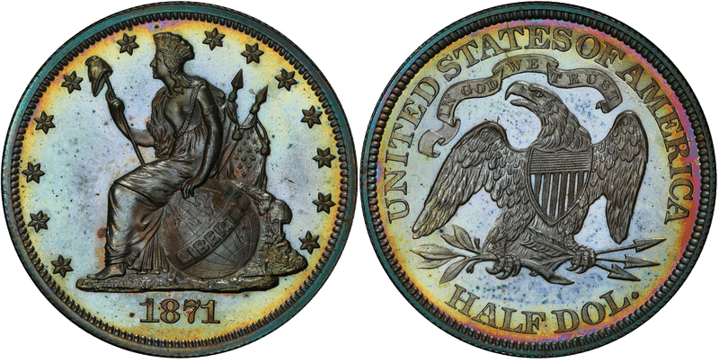 1871 Proof Half Dollar Pattern - J-1115