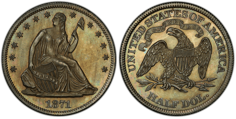 1871 Proof Half Dollar Pattern - J-1117