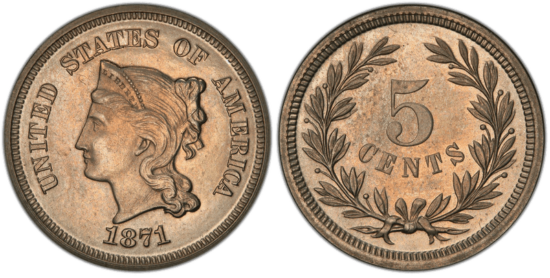 1871 Proof Nickel Pattern - J-1053