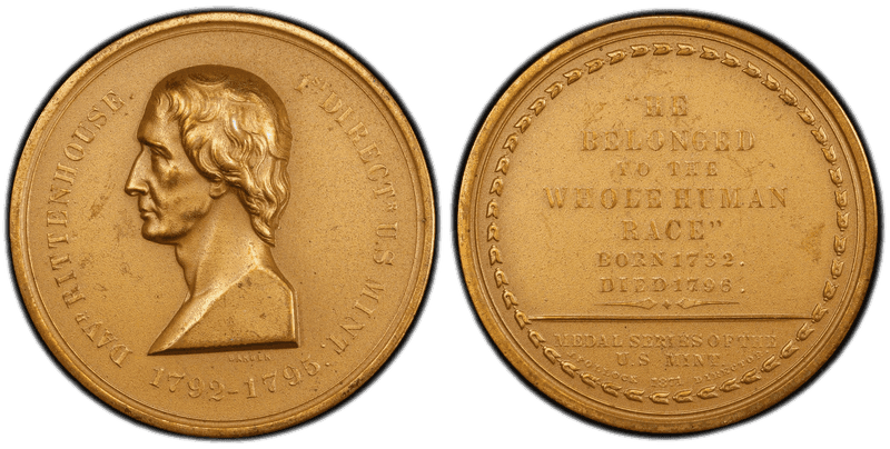 1871 Bronze Medal J-MT-1, David Rittenhouse