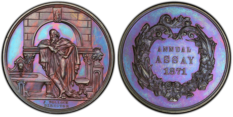 1871 Assay Commission Medal - JK-AC-9, Bronze, Archimedes