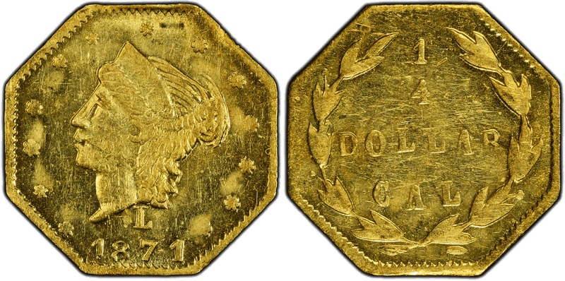 1871 Gold Quarter - BG-771