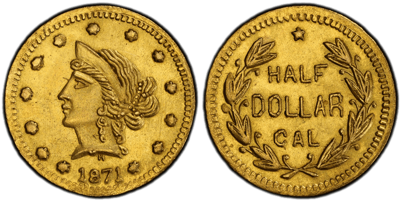1871 Gold Half Dollar - BG-1045