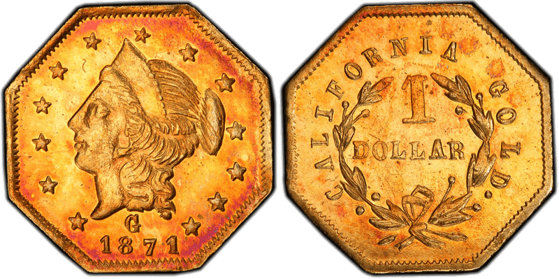 1871 Gold Dollar - BG-1109