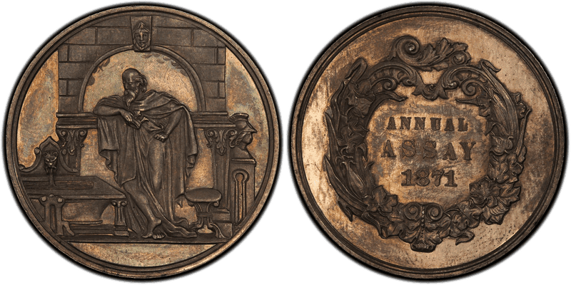 1871 Assay Commission Medal - JK-AC-10, Silver, Archimedes, No Inscription