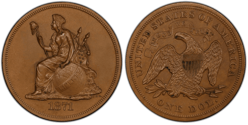 1871 Proof Dollar Pattern - J-1128