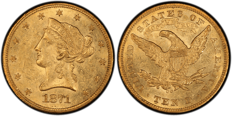 1871 Liberty Head Eagle