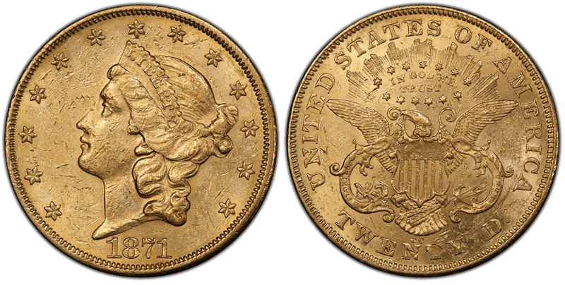 1871 Liberty Head Double Eagle