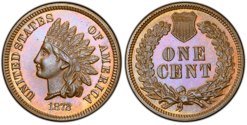1872 Indian Head Cent Base