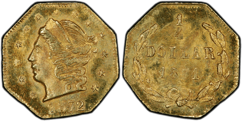 1872 Gold Quarter - BG-721
