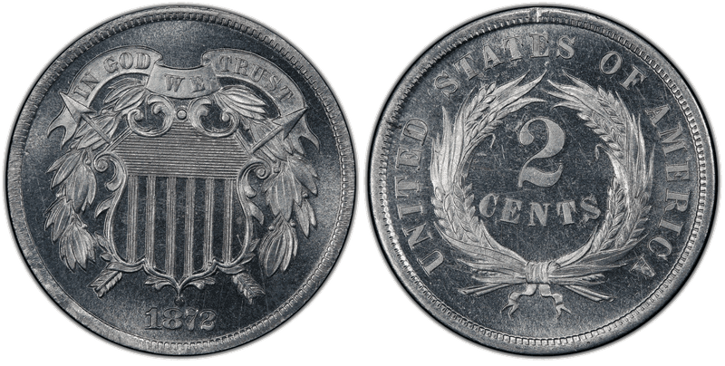 1872 Proof Two Cent Pattern - J-1184