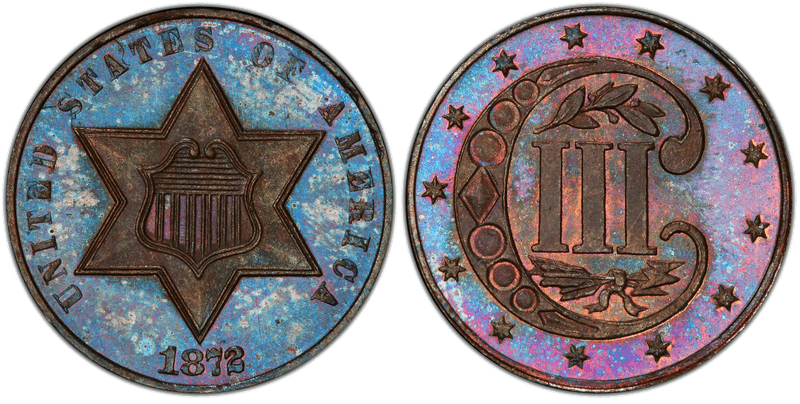 1872 Proof Three Cent Pattern - J-1187