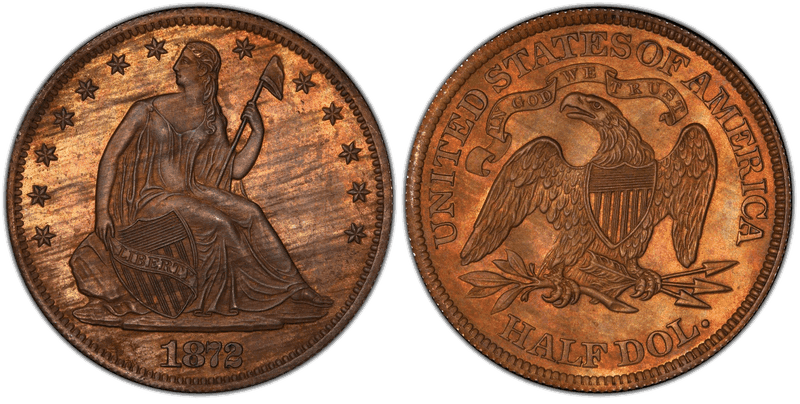 1872 Proof Half Dollar Pattern - J-1203