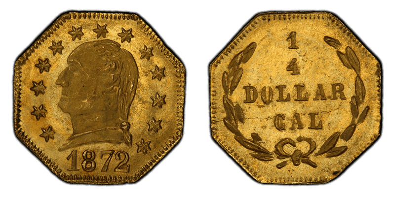 1872 Gold Quarter - BG-722, Washington