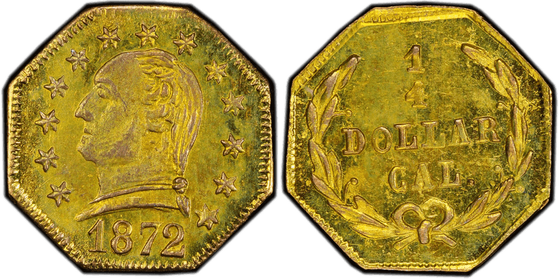 1872 Gold Quarter - BG-723, Washington