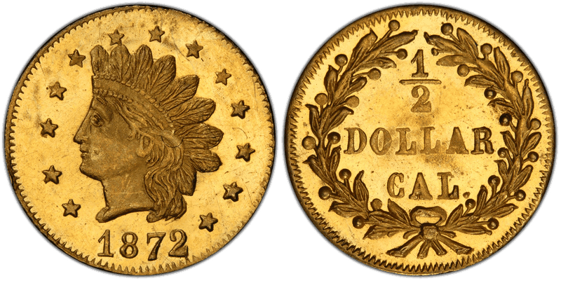 1872 Gold Half Dollar - BG-1048