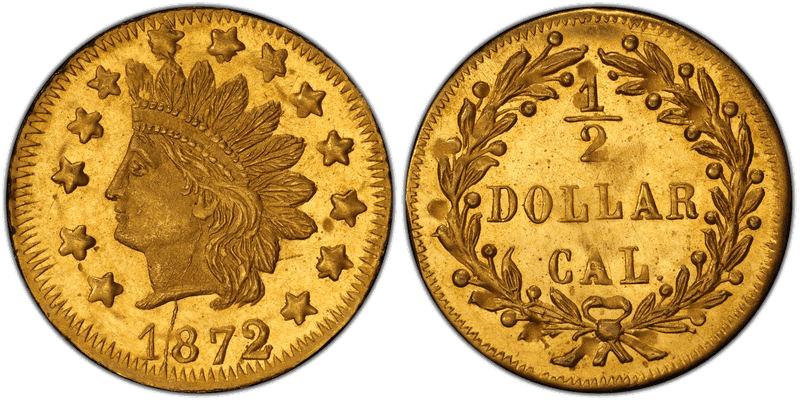 1872 Gold Half Dollar - BG-1049