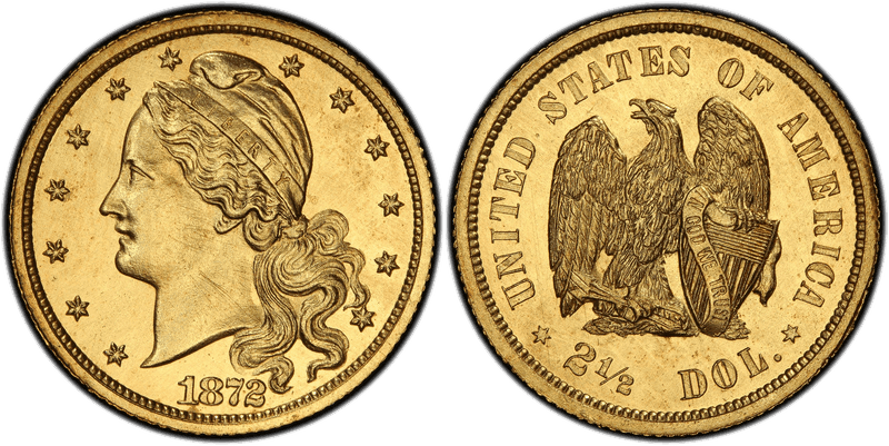 1872 Proof Quarter Eagle Pattern - J-1231, Gilt, Amazonian