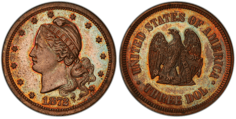 1872 Proof Three Dollar Pattern - J-1236