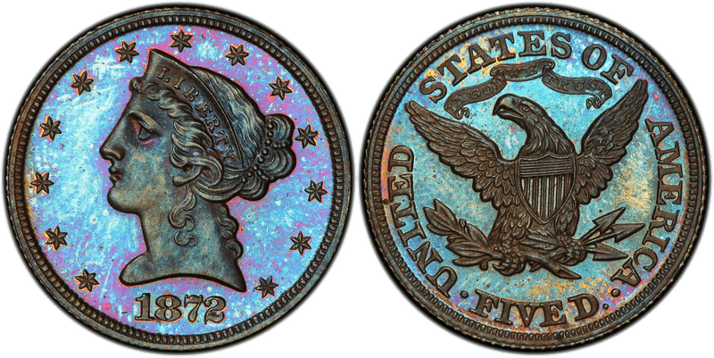 1872 Proof Half Eagle Pattern - J-1243