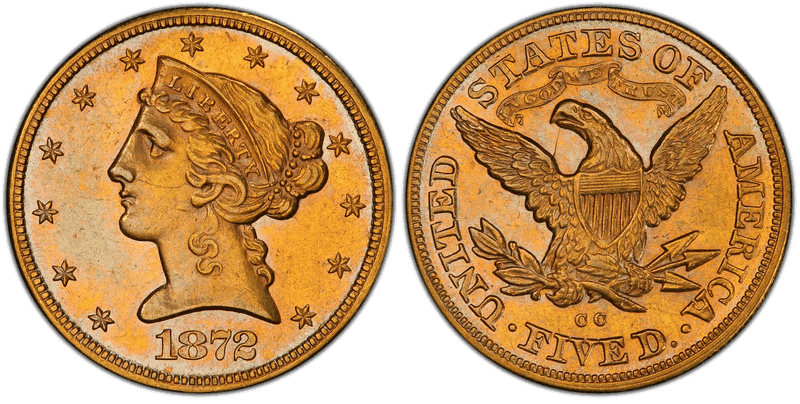 1872 Liberty Head Half Eagle
