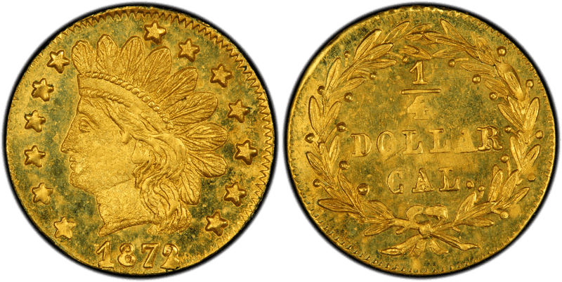 1872/1 Gold Quarter - BG-868