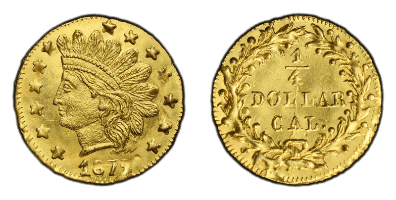 1872/1 Gold Quarter - BG-869