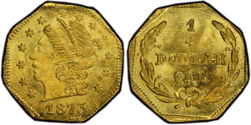 1873 Gold Quarter - BG-728