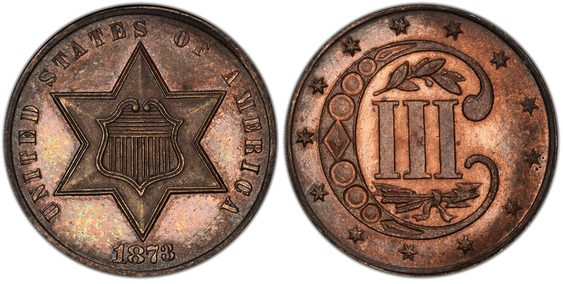 1873 Proof Three Cent Pattern - J-1262