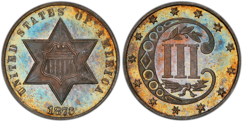 1873 Silver Three Cent Piece