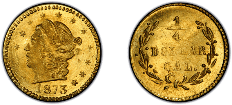1873 Gold Quarter - BG-817