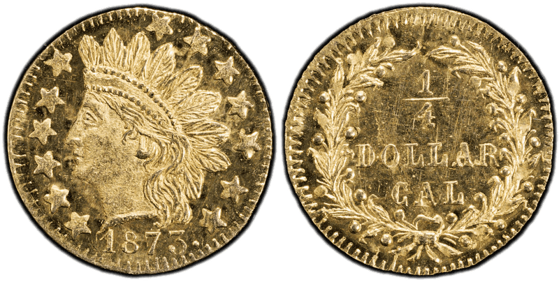1873 Gold Quarter - BG-872