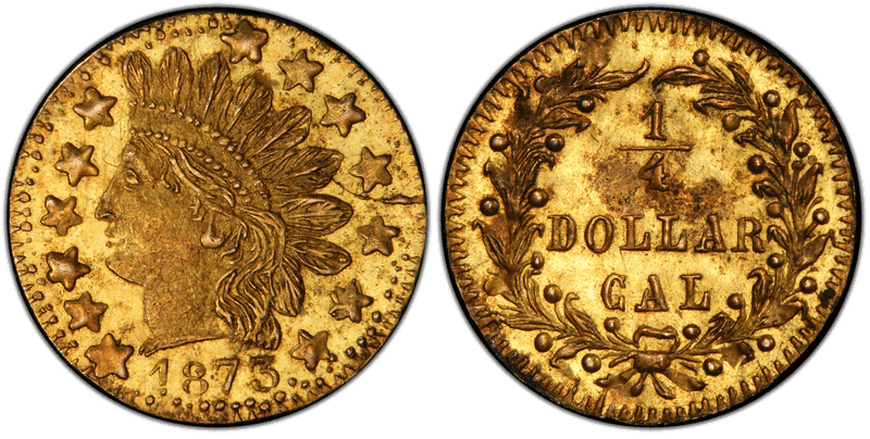 1873 Gold Quarter - BG-874