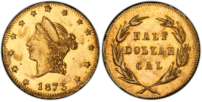 1873 Gold Half Dollar - BG-1032