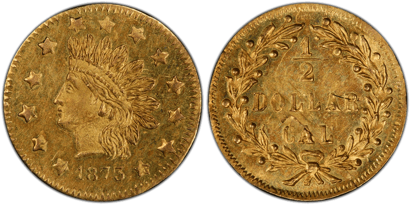 1873 Gold Half Dollar - BG-1051