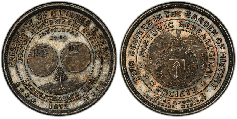 1873 Token R-MA-BO-13C Boston Numismatic Society