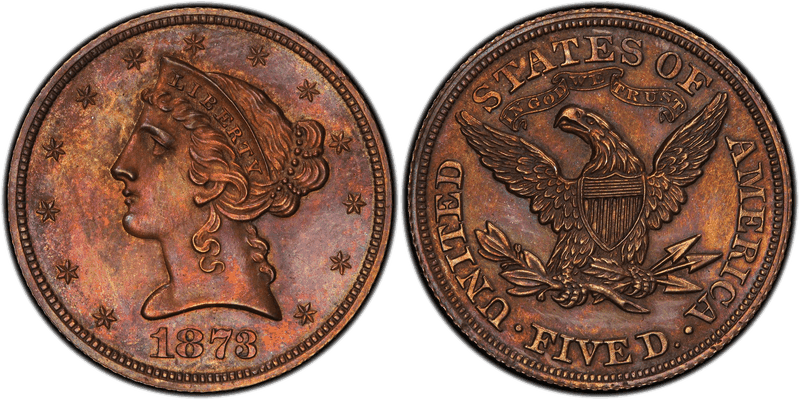 1873 Proof Half Eagle Pattern - J-1340