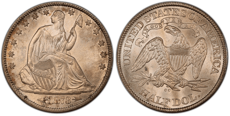 1873 Seated Liberty Half Dollar