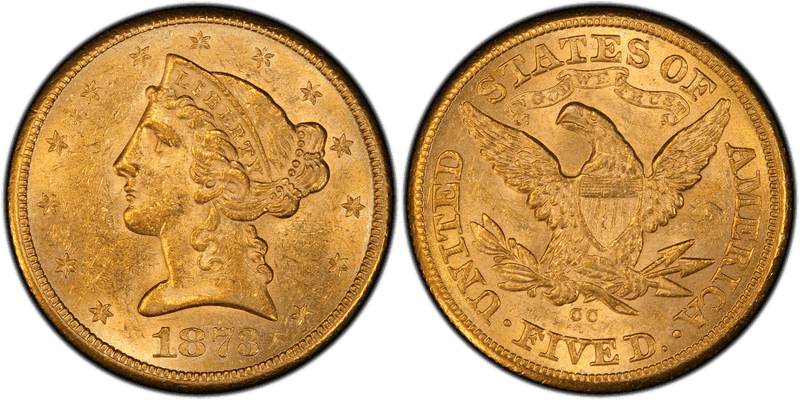 1873 Liberty Head Half Eagle