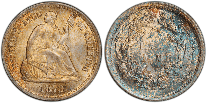 1873 (S) Seated Liberty Half Dime