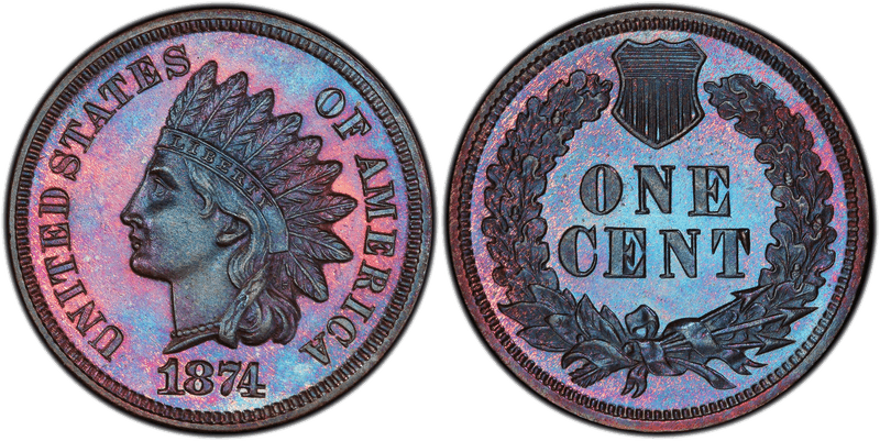 1874 Indian Head Cent Base